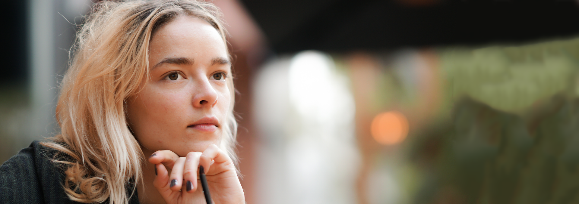 Someone thinking about symptoms after taking the abortion pill