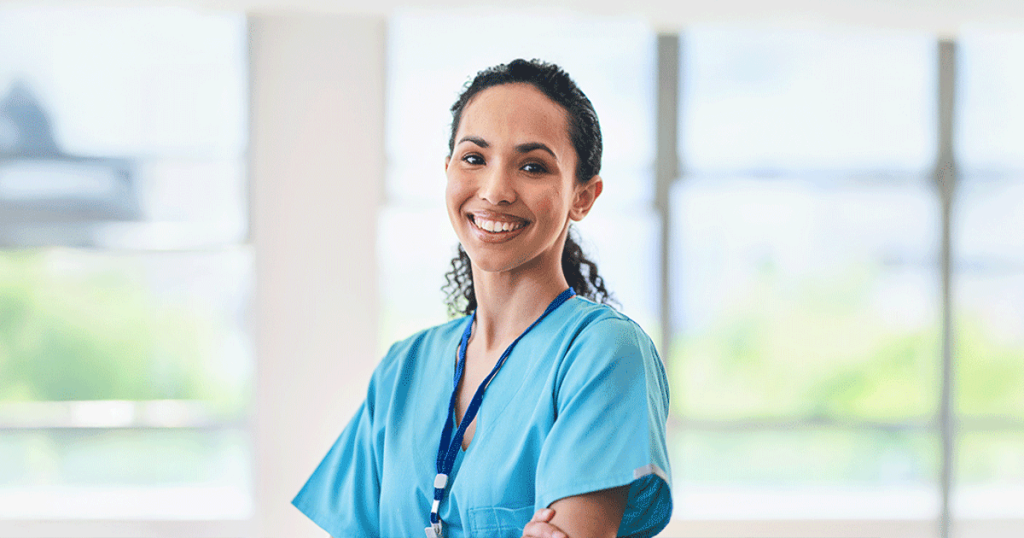 Healthcare professional ready to explain the difference between blood and urine pregnancy tests.